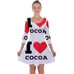 I love cocoa Quarter Sleeve Skater Dress