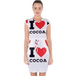 I love cocoa Capsleeve Drawstring Dress 