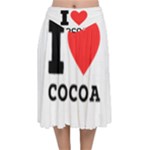 I love cocoa Velvet Flared Midi Skirt