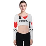 I love cocoa Velvet Long Sleeve Crop Top