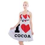 I love cocoa Halter Party Swing Dress 