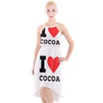 I love cocoa High-Low Halter Chiffon Dress 