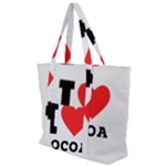 I love cocoa Zip Up Canvas Bag