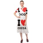 I love cocoa Keyhole Neckline Chiffon Dress