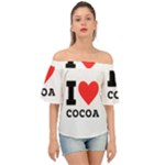 I love cocoa Off Shoulder Short Sleeve Top