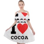 I love cocoa Cut Out Shoulders Chiffon Dress