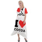 I love cocoa Cross Front Sharkbite Hem Maxi Dress