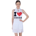 I love cocoa Women s Sleeveless Polo Tee