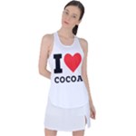 I love cocoa Racer Back Mesh Tank Top