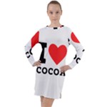 I love cocoa Long Sleeve Hoodie Dress