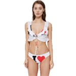 I love cocoa Low Cut Ruffle Edge Bikini Set