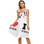 I love cocoa Sleeveless Tie Front Chiffon Dress