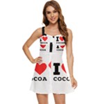 I love cocoa Ruffle Edge Bra Cup Chiffon Mini Dress