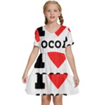 I love cocoa Kids  Short Sleeve Tiered Mini Dress