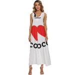 I love cocoa V-Neck Sleeveless Loose Fit Overalls