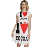 I love cocoa Cap Sleeve High Waist Dress