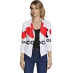 I love cocoa Women s Casual 3/4 Sleeve Spring Jacket