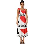 I love cocoa Tie-Strap Tiered Midi Chiffon Dress