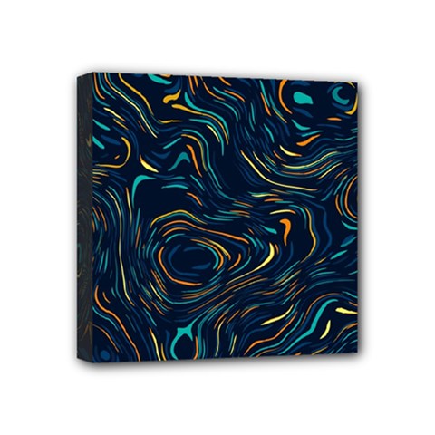 Colorful Abstract Pattern Creative Colorful Line Linear Background Mini Canvas 4  x 4  (Stretched) from ArtsNow.com