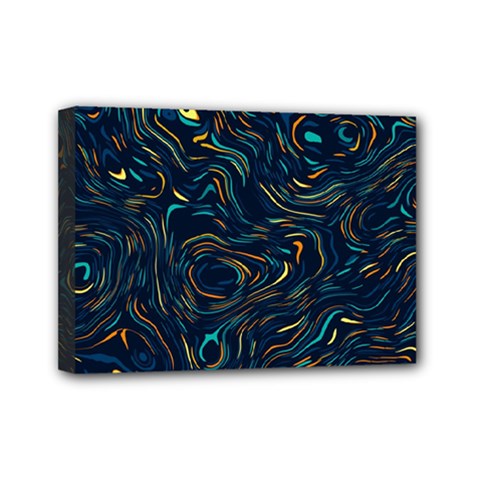 Colorful Abstract Pattern Creative Colorful Line Linear Background Mini Canvas 7  x 5  (Stretched) from ArtsNow.com