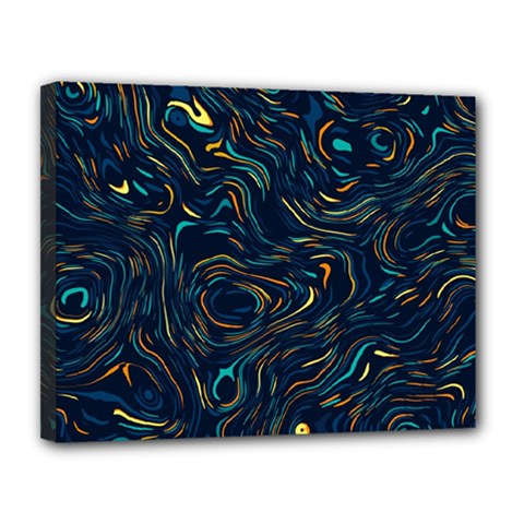 Colorful Abstract Pattern Creative Colorful Line Linear Background Canvas 14  x 11  (Stretched) from ArtsNow.com