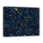 Colorful Abstract Pattern Creative Colorful Line Linear Background Canvas 14  x 11  (Stretched)