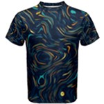 Colorful Abstract Pattern Creative Colorful Line Linear Background Men s Cotton Tee