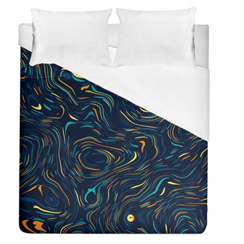 Colorful Abstract Pattern Creative Colorful Line Linear Background Duvet Cover (Queen Size) from ArtsNow.com