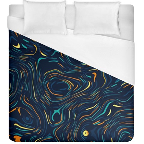 Colorful Abstract Pattern Creative Colorful Line Linear Background Duvet Cover (King Size) from ArtsNow.com