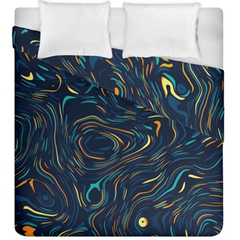Colorful Abstract Pattern Creative Colorful Line Linear Background Duvet Cover Double Side (King Size) from ArtsNow.com