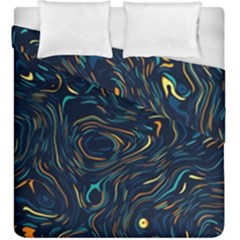 Colorful Abstract Pattern Creative Colorful Line Linear Background Duvet Cover Double Side (King Size) from ArtsNow.com