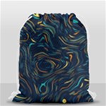 Colorful Abstract Pattern Creative Colorful Line Linear Background Drawstring Bag (Small)