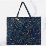 Colorful Abstract Pattern Creative Colorful Line Linear Background Zipper Large Tote Bag
