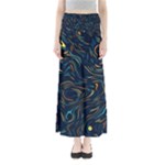 Colorful Abstract Pattern Creative Colorful Line Linear Background Full Length Maxi Skirt