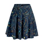 Colorful Abstract Pattern Creative Colorful Line Linear Background High Waist Skirt