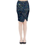 Colorful Abstract Pattern Creative Colorful Line Linear Background Midi Wrap Pencil Skirt