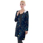 Colorful Abstract Pattern Creative Colorful Line Linear Background Hooded Pocket Cardigan