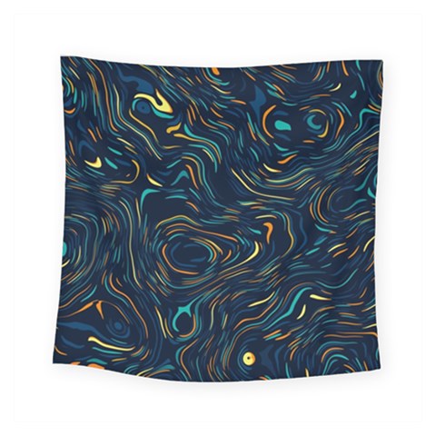 Colorful Abstract Pattern Creative Colorful Line Linear Background Square Tapestry (Small) from ArtsNow.com
