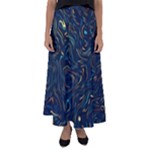 Colorful Abstract Pattern Creative Colorful Line Linear Background Flared Maxi Skirt