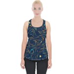 Colorful Abstract Pattern Creative Colorful Line Linear Background Piece Up Tank Top