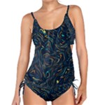 Colorful Abstract Pattern Creative Colorful Line Linear Background Tankini Set