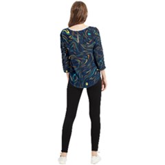 Chiffon Quarter Sleeve Blouse 