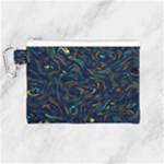 Colorful Abstract Pattern Creative Colorful Line Linear Background Canvas Cosmetic Bag (Medium)