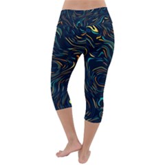 Lightweight Velour Capri Yoga Leggings 