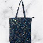 Colorful Abstract Pattern Creative Colorful Line Linear Background Double Zip Up Tote Bag