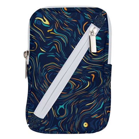 Colorful Abstract Pattern Creative Colorful Line Linear Background Belt Pouch Bag (Small) from ArtsNow.com