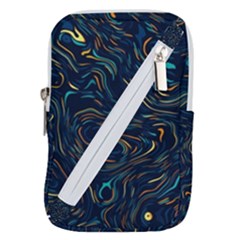 Colorful Abstract Pattern Creative Colorful Line Linear Background Belt Pouch Bag (Large) from ArtsNow.com