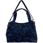 Colorful Abstract Pattern Creative Colorful Line Linear Background Double Compartment Shoulder Bag