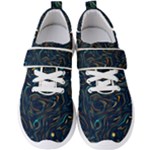 Colorful Abstract Pattern Creative Colorful Line Linear Background Men s Velcro Strap Shoes