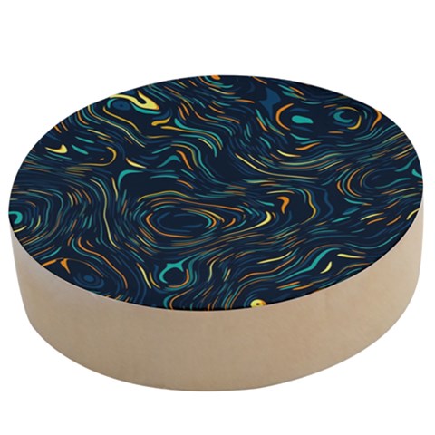 Colorful Abstract Pattern Creative Colorful Line Linear Background Wooden Bottle Opener (Round) from ArtsNow.com